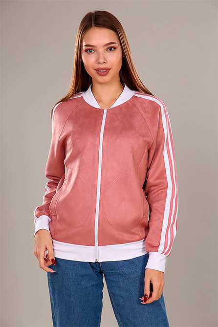 Куртка Олимпия. Цвет розовый. Вид 1. Размер 42-52