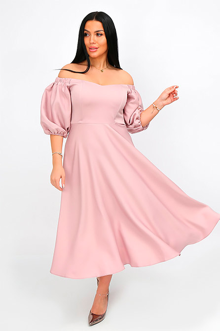 Платье 22251. Цвет розовый. Вид 3. Размер 42-50
