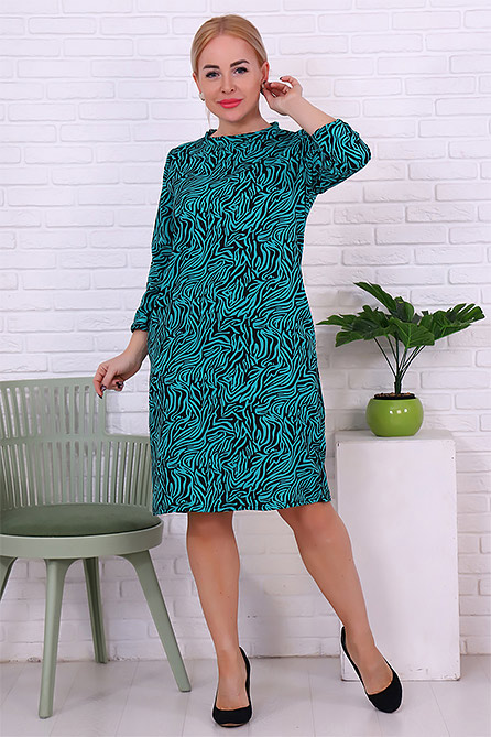 Платье 52152. Цвет зеленый. Вид 4. Размер 50-60