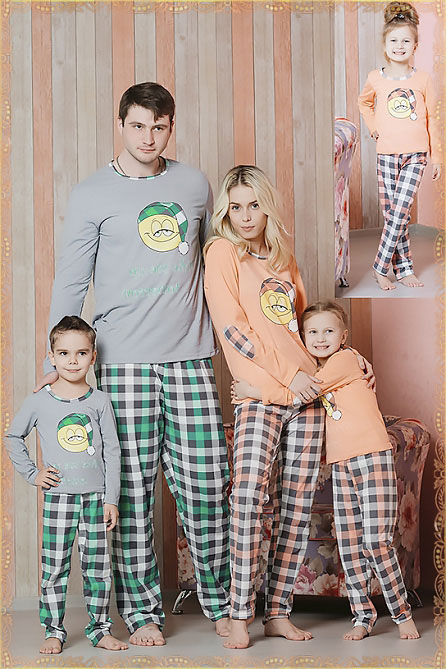 Детская пижама Костюм Дочка. Цвет персик. Размер 26-40