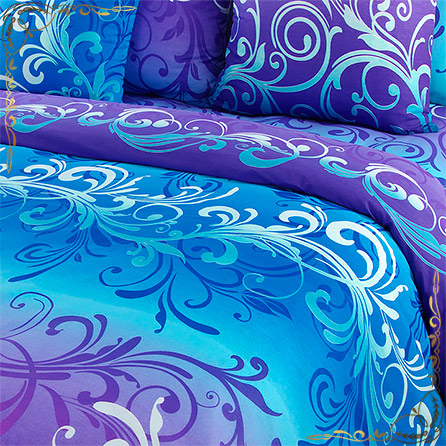 Комплект постельного белья бязь Фрея 1 фиолетовый. Вид вблизи 1.