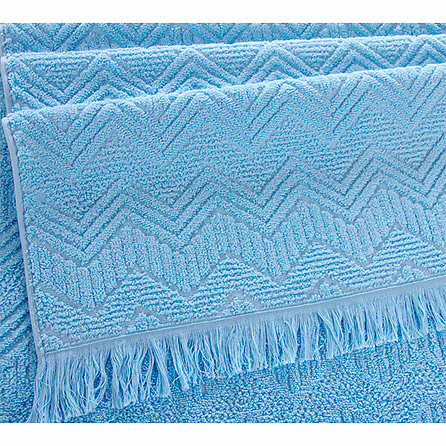 Полотенце Бавария светло-голубой пл. 500 гр/м2. Материал махра. Цвет голубой.