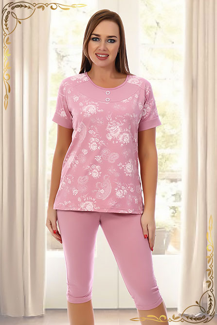 Пижама Тулуза. Цвет розовый. Вид 1. Размер 48-60