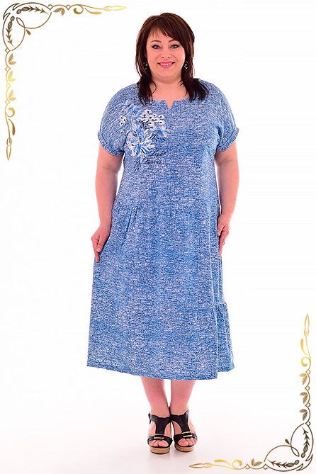 Платье 4-69. Цвет голубой. Вид 3. Размер 44-62