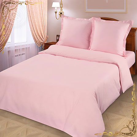Комплект постельного белья Роза на резинке. Материал поплин. Цвет розовый. Размер 1,5 Спальный