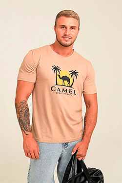Футболка Camel. Цвет бежевый. Вид 1. Размер 48-54