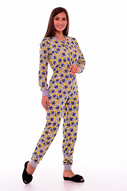 Пижама-комбинезон на пуговицах 1-144