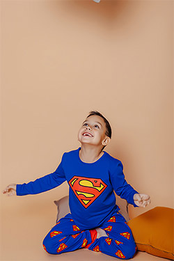 Пижама на мальчика трикотажная в стиле Супермэн 22743
