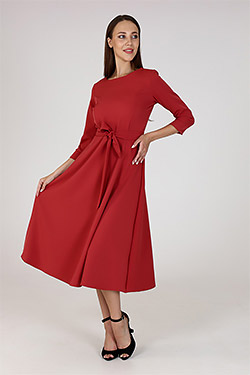 Платье 20653. Цвет коралловый. Вид 2. Размер 44-52