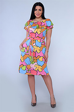 Платье-сарафан с поясом 71060