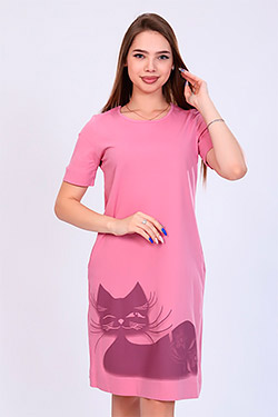 Платье FS 41548. Цвет розовый. Вид 2. Размер 42-54