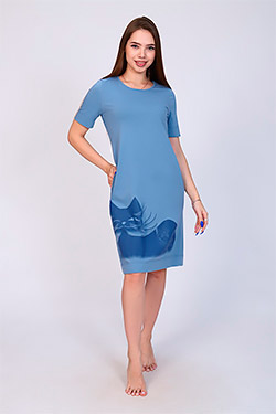 Платье FS 41548. Цвет голубой. Вид 1. Размер 42-54
