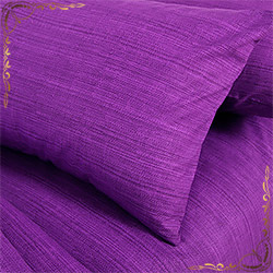 Комплект постельного белья перкаль Лавандовое поле фиолетовый. Вид вблизи 1.