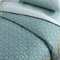 Комплект постельного белья сатин Этюд 4   голубой. Вид вблизи 1.