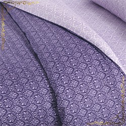 Комплект постельного белья сатин Этюд 9   фиолетовый. Вид вблизи 1.