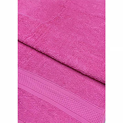 Махровое полотенце Ярко-розовое пл. 400 гр м2 с бордюром