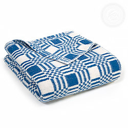 Одеяло трикотажное полотно Фонарики синее