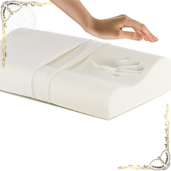 Подушка Memory Foam Pillow белая из трикотажного полотна