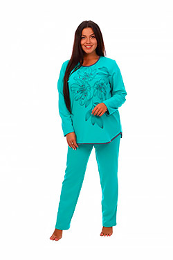 Пижама Лазурь. Цвет зеленый. Вид 2. Размер 46-56