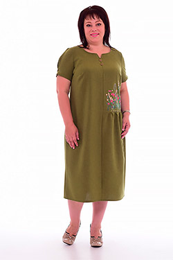 Платье 1-35. Цвет зеленый. Вид 4. Размер 46-60