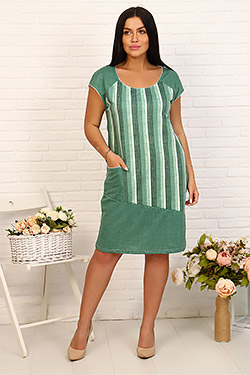 Платье 24221. Цвет зеленый. Вид 1. Размер 46-64