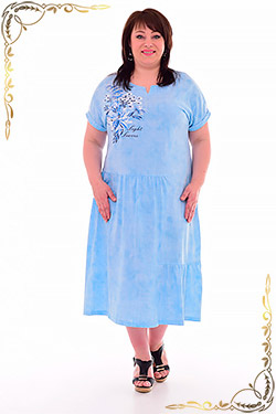 Платье 4-69. Цвет светло голубой. Вид 5. Размер 44-62