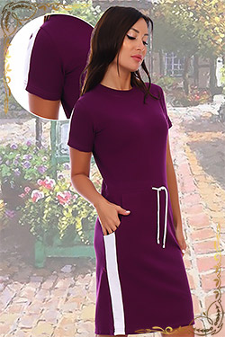 Платье 6703. Цвет фиолетовый. Вид 2. Размер 44-60