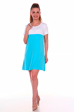 Платье Фаянс. Цвет голубой. Вид 2. Размер 42-52