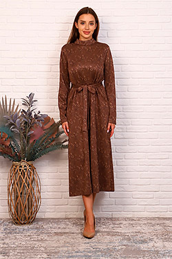 Платье П205. Цвет коричневый. Вид 2. Размер 44-52